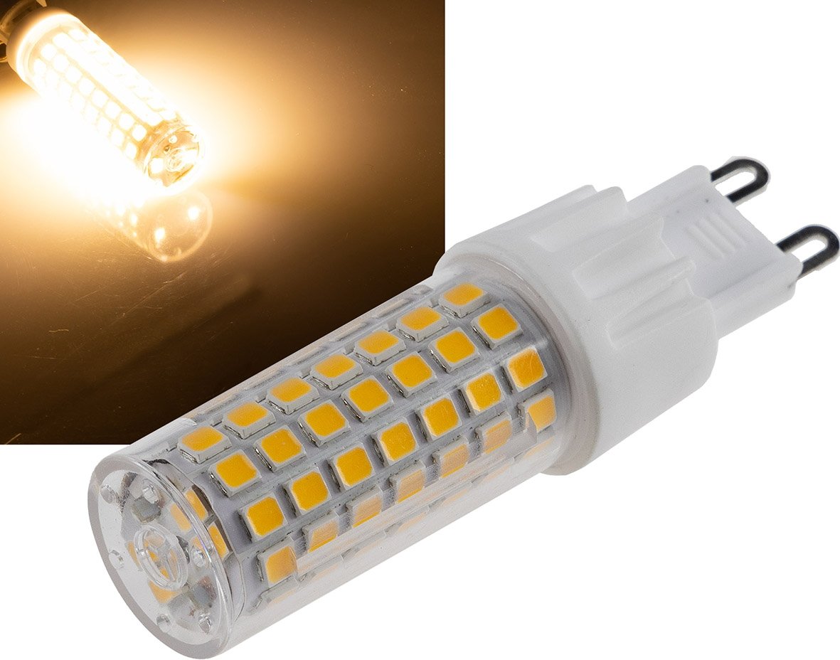 LED Stiftsockel G9, 230V, 330°, 880lm 3000K, warmweiß 8W