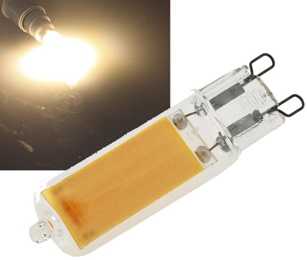 LED Stiftsockel G9, 4W, 500lm 330°, 230V, 3000k / warmweiß, Glas