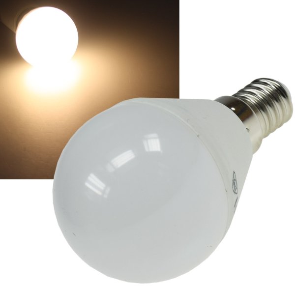LED Tropfenlampe E14 "T50" warmweiß 3000k, 470lm, 230V/5W
