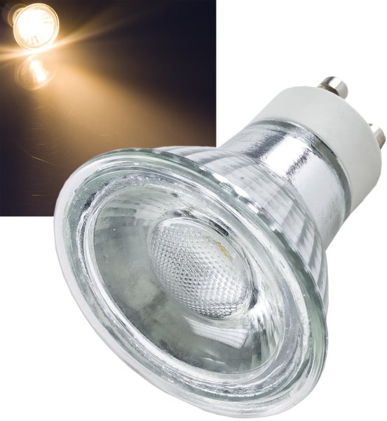 LED Strahler GU10 "H50 COB" 3000k, 440lm, 230V/5W, warmweiß