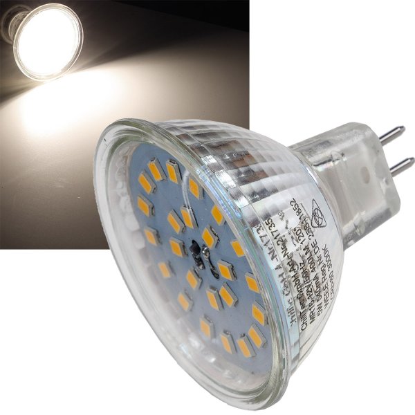 LED Strahler MR16 "H55 SMD" 120°, 4000k, 440lm, 12V/5W, neutralweiß