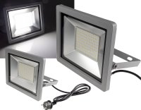 LED-Fluter SlimLine "CTF-SLT 99" silber 100W, 9230lm, 4000K, neutralweiß, IP44