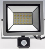 LED-Fluter SlimLine "CTF-SLT30 PIR" 30W, IP44, 2960lm, 4200K, Bewegungsmelde