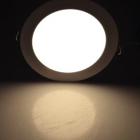 LED Licht-Panel "QCP-12R", Ø 12cm 230V, 6W, 503 Lumen, 2900K / warmweiß