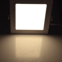 LED Licht-Panel "QCP-12Q", 12x12cm 230V, 6W, 490 Lumen, 2900K / warmweiß