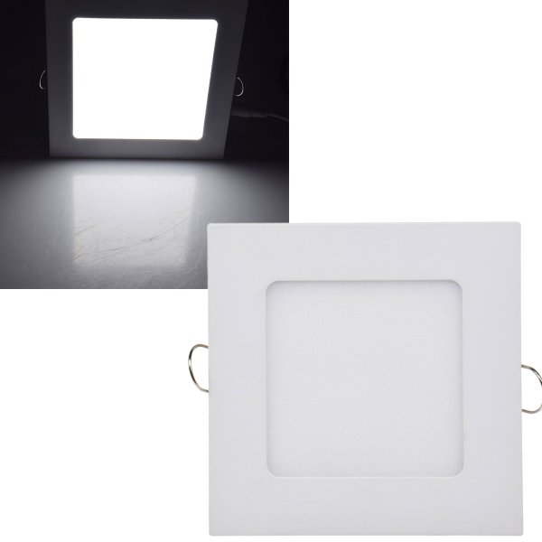 LED Licht-Panel "QCP-12Q", 12x12cm 230V, 6W, 510 Lumen, 4200K / neutralweiß