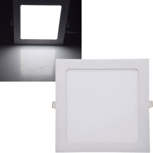 LED Licht-Panel "QCP-22Q", 22,5x22,5cm 230V, 18W, 1620 Lumen,4200K /neutralweiß
