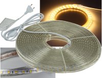 LED-Stripe "Ultra-Bright" 230V, 20m 600 Lumen/Meter, warmweiß
