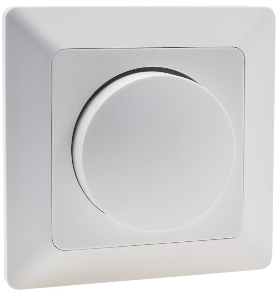 MILOS Dimmer für LED Lampen weiß matt 250V~/ 3-60W, inkl. Rahmen, UP