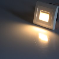 MILOS LED-Einbauleuchte "COB" weiß matt 80x80mm, 3000k, warmweiß, 110Lumen