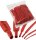 Schrumpfschlauch-Sortiment, 100-teilig in Sortimentstüte, rot