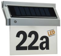 Solar Hausnummernleuchte mit LED 18x16x5cm, incl....
