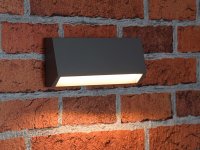 LED Wandleuchte "KWL-158", Grau IP65, 3W, 180Lm, Kunststoff, warmweiß
