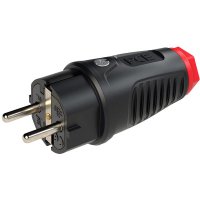 Stecker Schutzkontaktstecker Vollgummi IP54 PCE 0512-sr