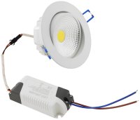 COB-LED Einbauspot 7W Weiß 230V (450 Lumen,...