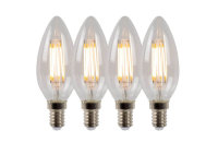 Lucide C35 LED Filament Lampe 4x E14 4x 4W dimmbar...