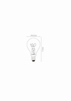 Lucide P45 LED Filament Lampe E14 3W dimmbar Amber 49046/03/62