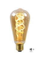 Lucide ST64 TWILIGHT LED Filament Lampe E27 4W Amber...