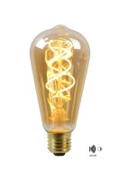 Lucide ST64 TWILIGHT LED Filament Lampe E27 4W Amber...