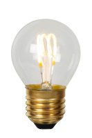 Lucide G45 LED Filament Lampe E27 3W dimmbar Transparent...