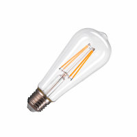 SLV 1005268 ST58 E27, LED Leuchtmittel, Lampe transparent 7,5W 2700K CRI90 320°