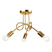 Bioledex Design Deckenlampe Goldener-Style 3x E27 gold...