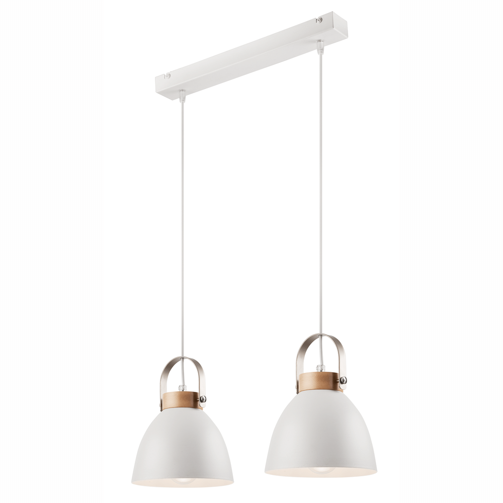 Bioledex Pendelleuchte Esszimmerlampe 2x E27 weiß Metall, Holz online