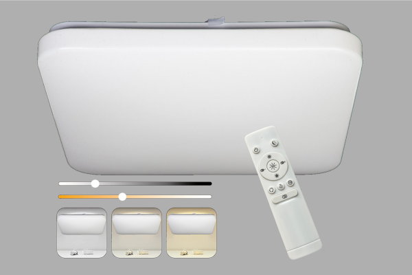 Bioledex VEGO LED Deckenleuchte 40W Matt 33cm eckig 2900-6000K CCT Dimmbar Fernbedienung