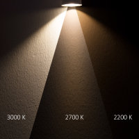 GU10 LED Strahler SUNSET 5,5W, 60°, 2200-3000K, CRI90, Dimm-to-warm