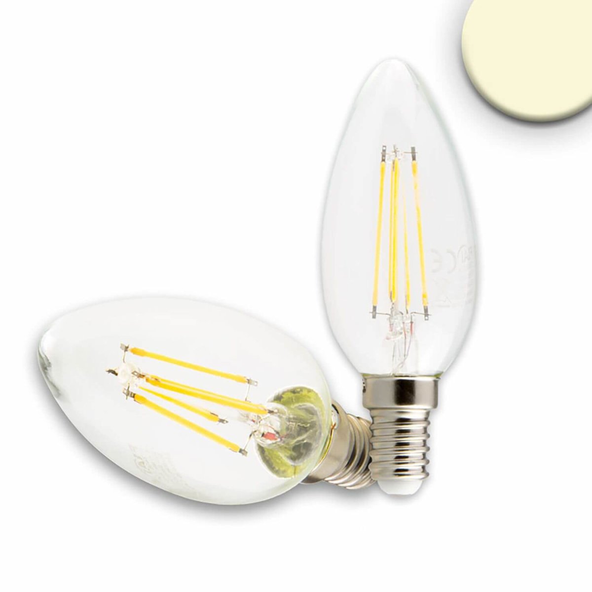 E14 LED Kerze, 4W, klar, warmweiß, dimmbar online kaufen