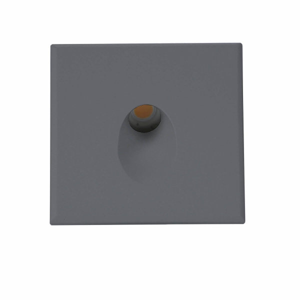 Cover Aluminium eckig 1 schwarz für Wandeinbauleuchte Sys-Wall68