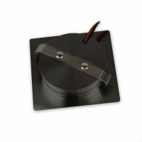 LED Möbeleinbaustrahler MiniAMP schwarz, eckig, 3W, 120°,12V DC warmweiß 3000K, dimmbar