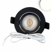 LED Einbauleuchte Slim68 MiniAMP schwarz, rund, 8W, 24V DC, neutralweiß, nicht dimmbar