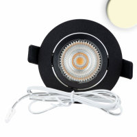 LED Einbauleuchte Slim68 MiniAMP schwarz, rund, 8W, 24V DC, warmweiß, dimmbar