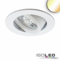 LED Einbauleuchte Slim68 Alu weiß, rund, 6W|6W 24V DC, weißdynamisch 2700-5700K