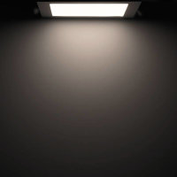 LED Downlight, 15W, eckig, ultraflach, silber, neutralweiß, dimmbar