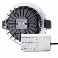 LED Einbaustrahler Sys-90, 12W, weißdynamisch 2300-6000K, Push/DALI DT8 dimmbar (exkl. Cover)
