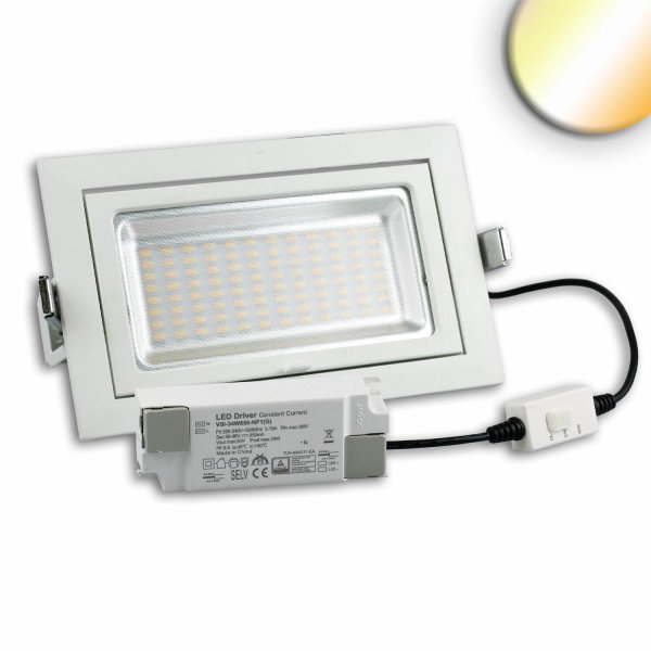 LED Downlight Reflektor 12W, 60°, UGR<19, 3000|4 ColorSwitch 150lm/W