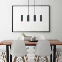 Hängeleuchte schwarz matt, 4xGU10 Fassung, exkl....