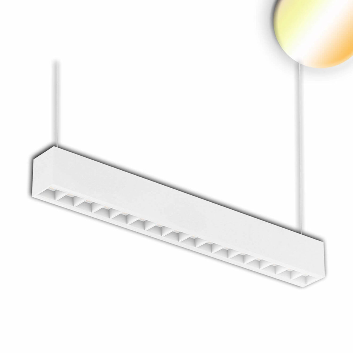 LED Aufbau/Hängeleuchte Linear Raster 20W, anreihbar, weiß, ColorSwit