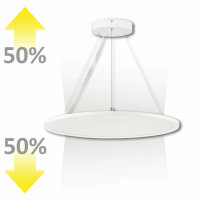 LED Office Hängeleuchte Up+Down, 20+20W, DN610, weiß, UGR<19, 4000K, dimmbar