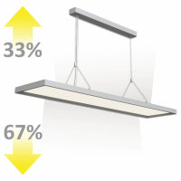LED Office Pro Pendelleuchte Up+Down, 20+40W, silber,...