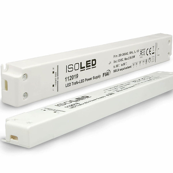 LED Trafo MiniAMP 12V/DC, 0-30W, 200cm Kabel mit Flachstecker, sekund