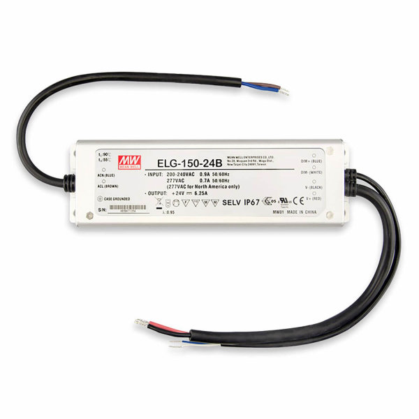 LED Trafo MW ELG-150-24B 24V/DC, 0-150W, 1-10V (60-150W) dimmbar, IP67, SELV