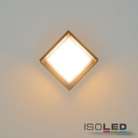 LED Wandleuchte eckig, 6W, IP54, sandschwarz, warmweiß