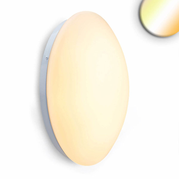 LED Decken/Wandleuchte weiß, rund, 18W, DN340, IP42, ColorSwitch 2700|3000|4000K