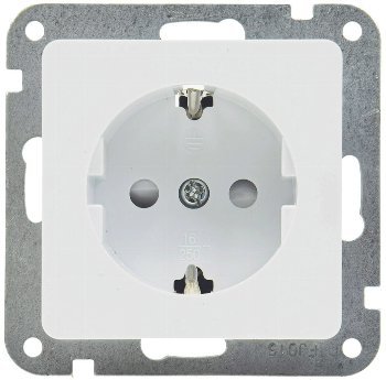 DELPHI Schutzkontakt-Steckdose, weiß 250V~/ 16A, Steckanschluss, OHNE Rahmen