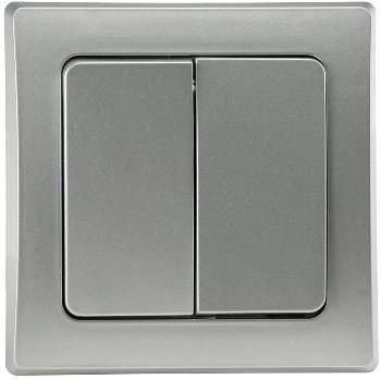 DELPHI 2-fach Serien-Schalter silber