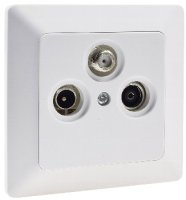 MILOS Antennendose TV+Radio+Sat inkl. Rahmen, UP,...