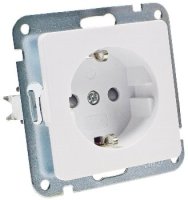MILOS Schutzkontakt-Steckdose, weiß matt 250V~/...